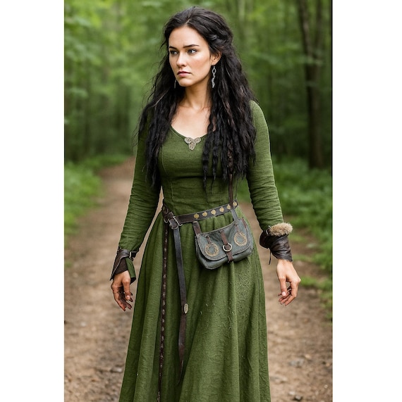 Medieval Renaissance Dress: Long Sleeve Cosplay Gown With Belt - Etsy