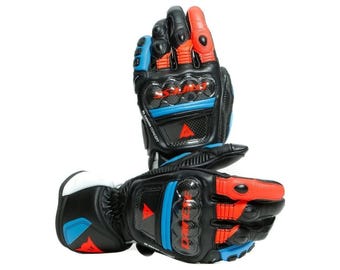 Dainese Druid 3 Handskar Läder Kolfiber Knuckle Biker Racing Motorcykelhandskar