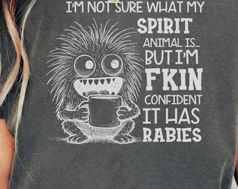 Camiseta con humor sarcástico: Camiseta con espíritu animal de la rabia