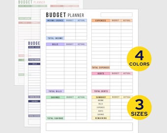 Printable Budget Planner Monthly Worksheet | Weekly Budget Planner & Expense Tracker | Monthly Budget Organizer PDF Digital Download