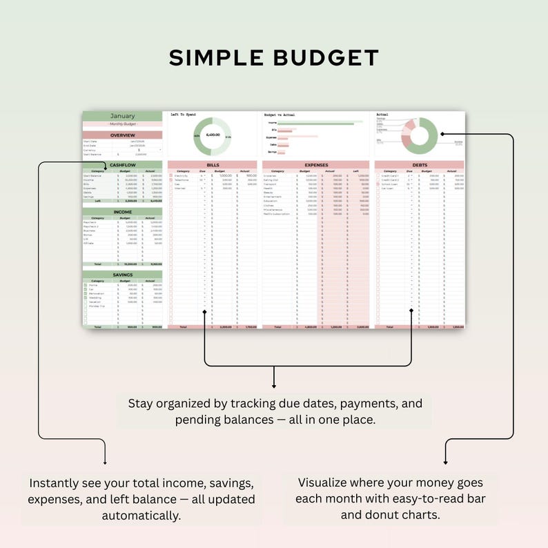 Monthly Budget Spreadsheet Google Sheets Budget Template Paycheck ...
