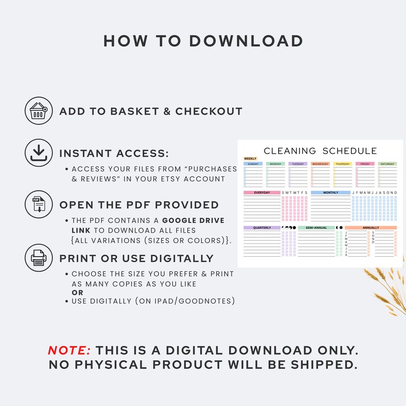 Editable Cleaning Schedule Checklist Planner ADHD Printable PDF Canva ...