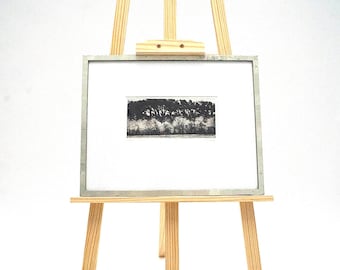 Minimalist Landscape Lithograph - Abstract Tree Line - Modern Neutral Wall Art