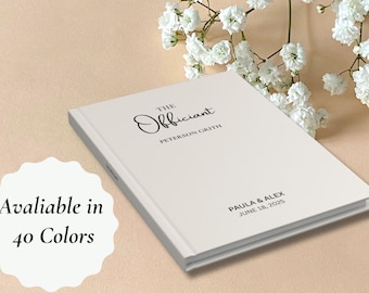 Personalized Wedding Officiant Book | Hardcover Ceremony Script Notebook
