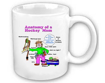 Taza personalizada de mamá de hockey