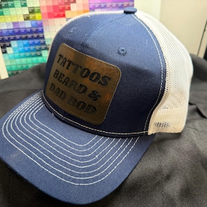 Naszywka skórzana na czapkę z grawerunkiem