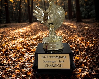 Turkey Trophy award, Thanksgiving, Friendsgiving, Turkey Trot Trophy