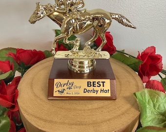 Derby day trophy - Kentucky Derby party favors - Best Derby Hat - Derby Party decor