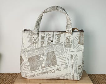 Vintage Newspaper Bag, Newsboy Bag, Detroit News Bag, Shoulder Bag