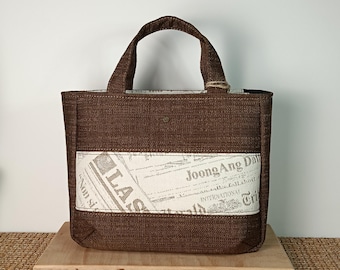 Vintage Newspaper Bag, Newsboy Bag, Detroit News Bag, Shoulder Bag