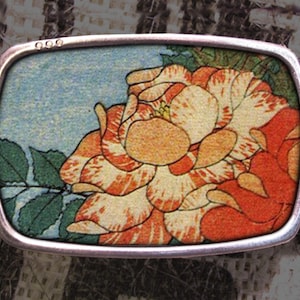 Boucle de ceinture pivoine vintage, d'inspiration vintage, cadeau shabby chic 541 pour lui ou son mari cadeau homme d'honneur mariage an 2000