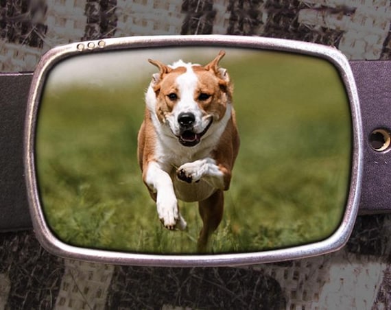 Custom Dog Photo Belt Buckle – Handmade Pet Memorial Gift