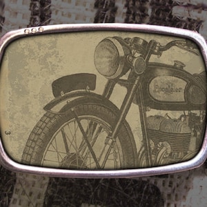 Motorcycle Belt Buckle, Vintage Inspired 525, Gift for Him, Gift for Her, Husband Gift, Wife Gift Groomsmen Wedding Y2K image 1