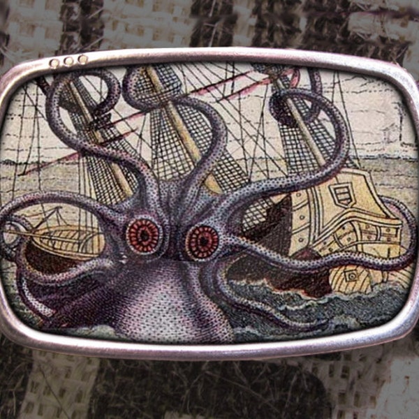 Color Octopus Attack Belt Buckle 728, Gift for Him, Gift for Her, Husband  Gift, Wife  Gift Groomsmen Wedding Y2K