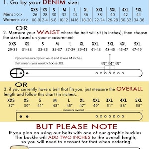 a diagram of how to pick your belt size