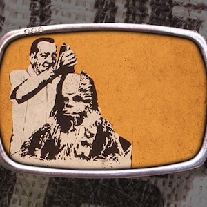 Belt Buckle, Chewbacca Hair Cut Vintage Inspired, Geekery 581 Gift for Him or Her Husband Wife  Gift Groomsmen Wedding Y2K