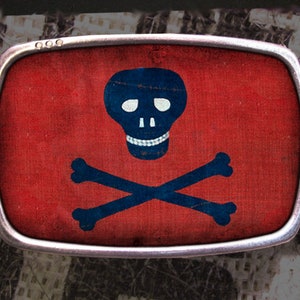 Vintage Skull Crossbones Pirate Flag Skeleton Belt Buckle Haunted Dead Graveyard Halloween Gift for Him Her Them Halloween Zombie Decor Y2K