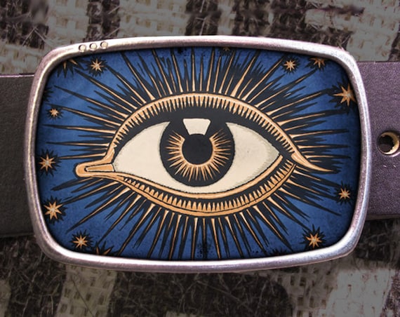 Celestial Eye Belt Buckle  Vintage Inspired Evil Eye 800 Gift - Etsy