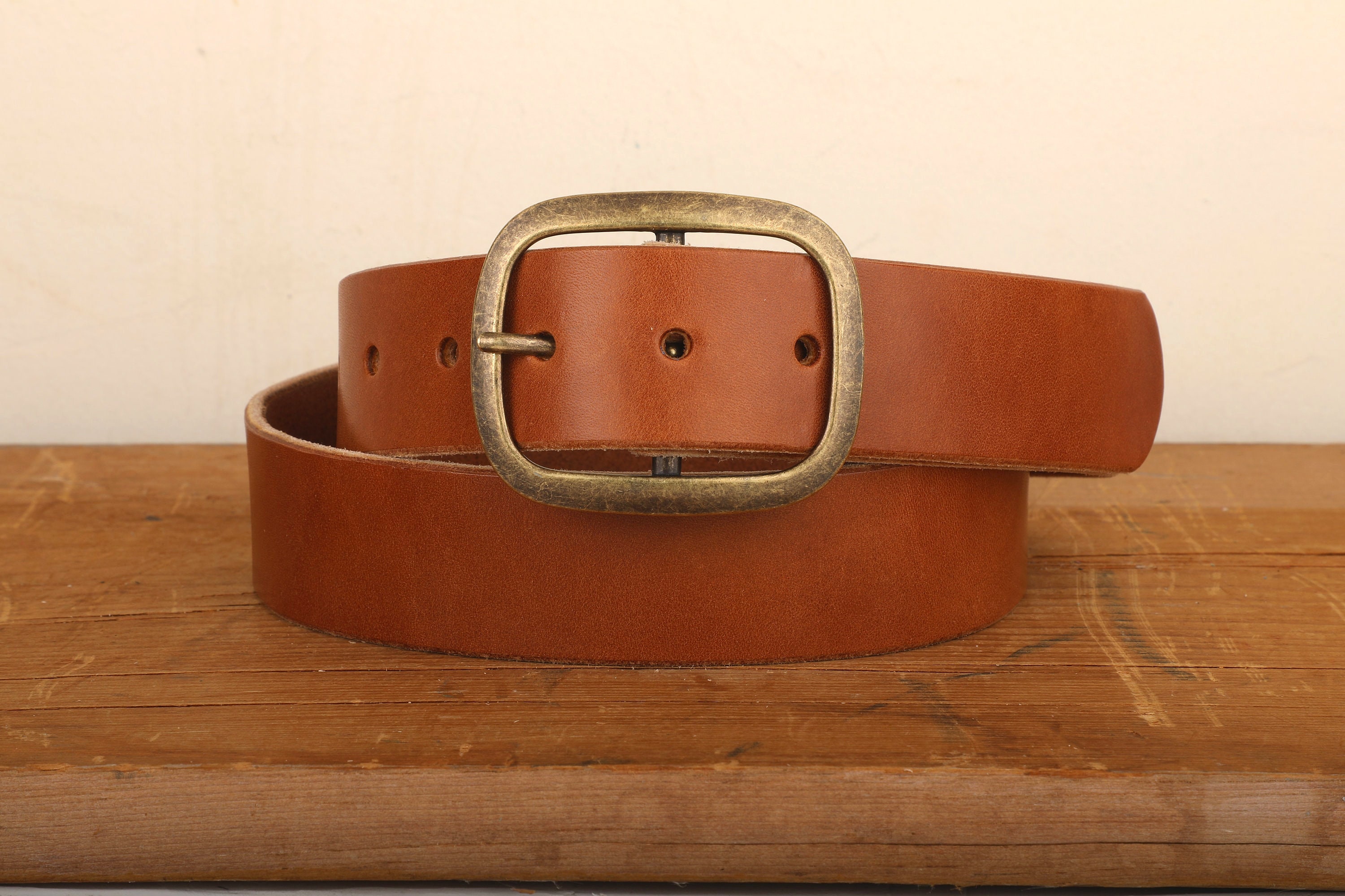 ABLE Belt in Tan with Brass Buckle Carolina Belt – ABLE main image 3