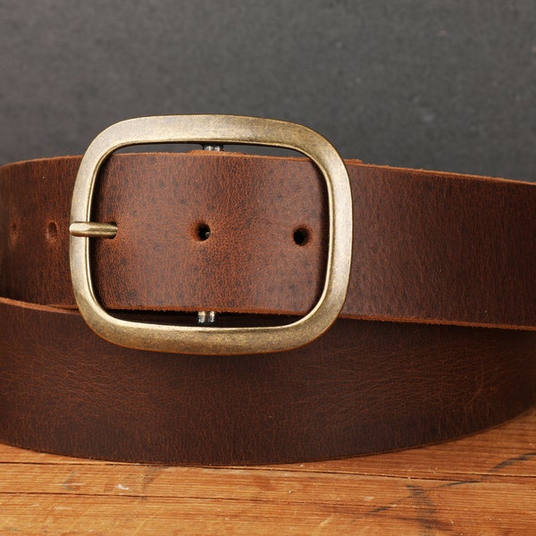 Brown Leather Belt - Etsy