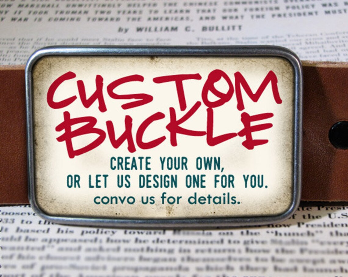 Custom Belt Buckle Personalized Gift Design Your Own Etsy