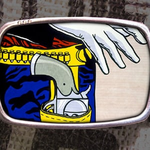 Pop Art Ready Draw Belt Buckle, Vintage-Style Inspired