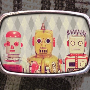 Robot Friends Belt Buckle, Vintage Inspired, Geekery 577 Gift for Him or Her Husband Wife  Gift Groomsmen Wedding Y2K