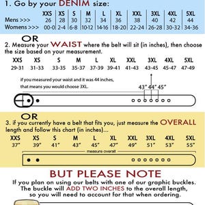 a diagram of how to pick your belt size