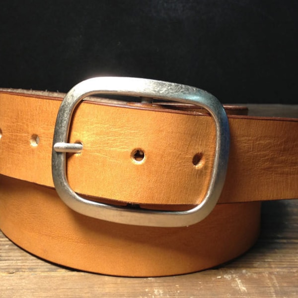 Nude Tan Leder Snap Gürtel - Handgemacht in den USA - Groomsmen Hochzeit Unisex Vollnarbenleder Gürtel