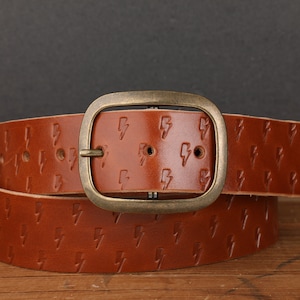 BELT Vintage RockStar Buckle brown leather Men main image 2