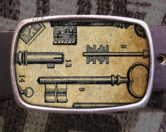 Vintage Keys Belt Buckle, Vintage Inspired, Shabby Chic 575 Y2K