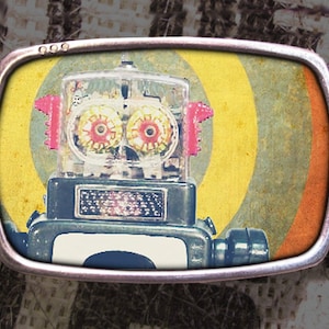 Robot Target Belt Buckle, Vintage Inspired, Geekery 578 Gift for Him or Her Husband Wife  Gift Groomsmen Wedding Y2K