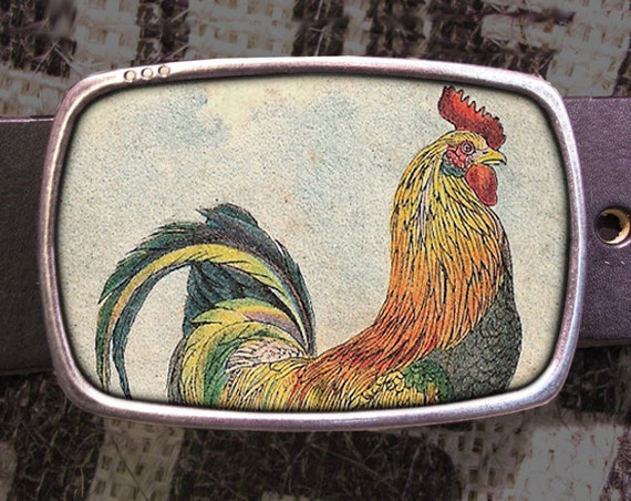 rooster belt buckle