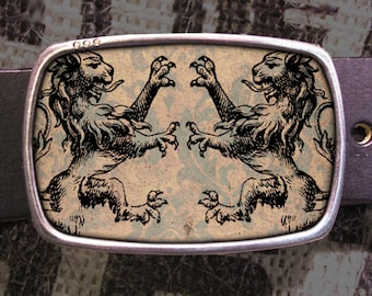 Lion Crest Belt Buckle, Vintage-Style Inspired, Shabby Chic 510 Gift for Him or Her Husband Wife  Gift Groomsmen Wedding Y2K