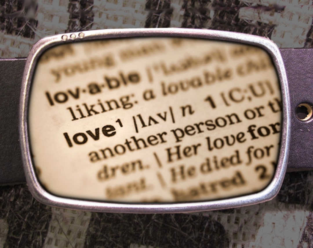 Love Belt Buckle Dictionary Buckle Shabby Chic 547 Gift for Etsy
