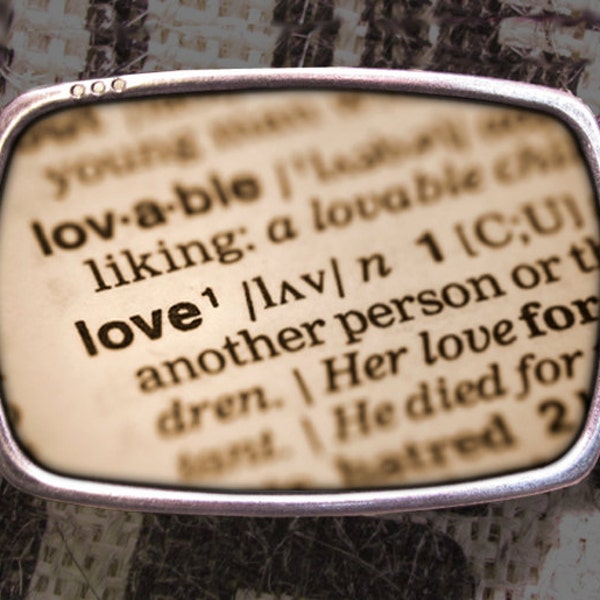 Love Belt Buckle, Dictionary Buckle, Shabby Chic 547 Gift for Him or Her Husband Wife  Gift Groomsmen Wedding Y2K
