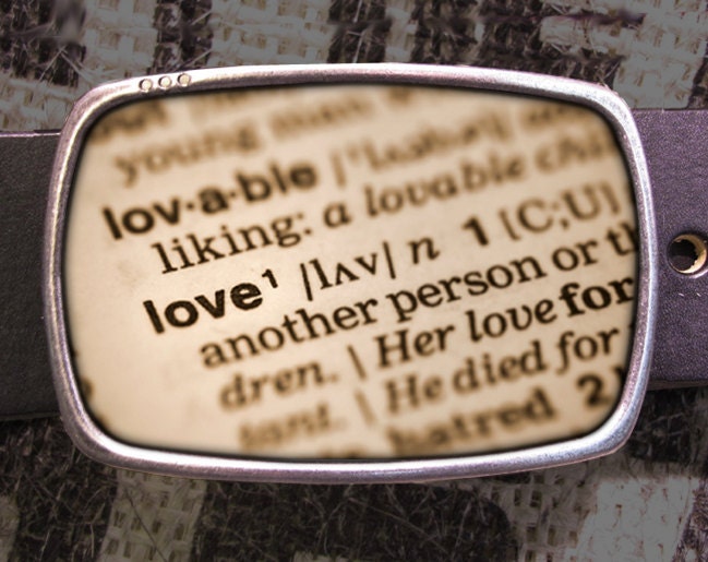 Love Belt Buckle Dictionary Buckle Shabby Chic 547 Gift for Etsy