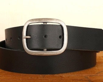 Women's Vintage Wide Leather Belt Black With Eyelet Holes Women's Vintage Wide Leather Belt Black With Eyelet Holes