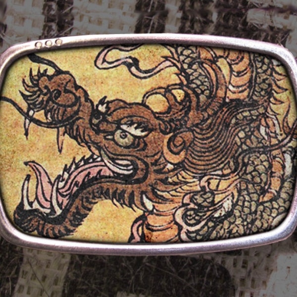 Dragon Belt Buckle - Vintage Inspired Dragon 615, Gift for Him, Gift for Her, Husband  Gift, Wife  Gift Groomsmen Wedding Y2K