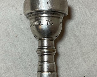 Vintage Vincent Bach Corp #12 Tuba Mouthpiece Silver Plated Brass