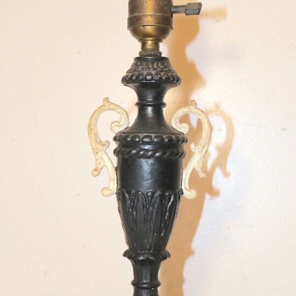 Black Cast Iron Table Lamp Etsy