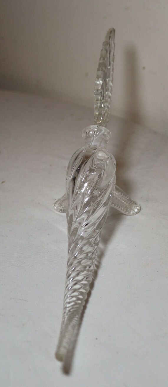 antique hand blown glass French cut clear crystal… - image 8