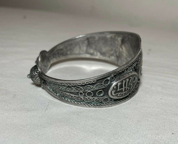vintage ornate handmade Moroccan sterling silver … - image 9