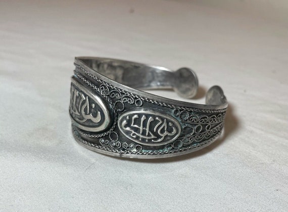 vintage ornate handmade Moroccan sterling silver … - image 5