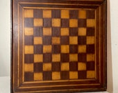 nice quality antique 1800 39 s handmade wooden marquetry gaming chess checker board