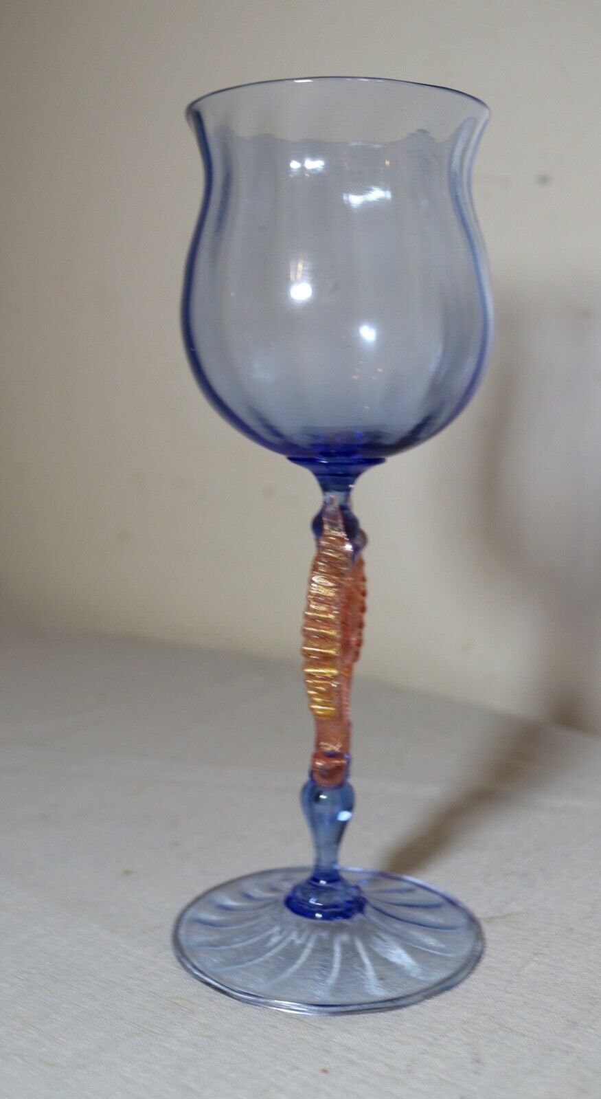 Antique Blown Italian Murano Art Studio Glass Goblet Chalice Stemware Etsy