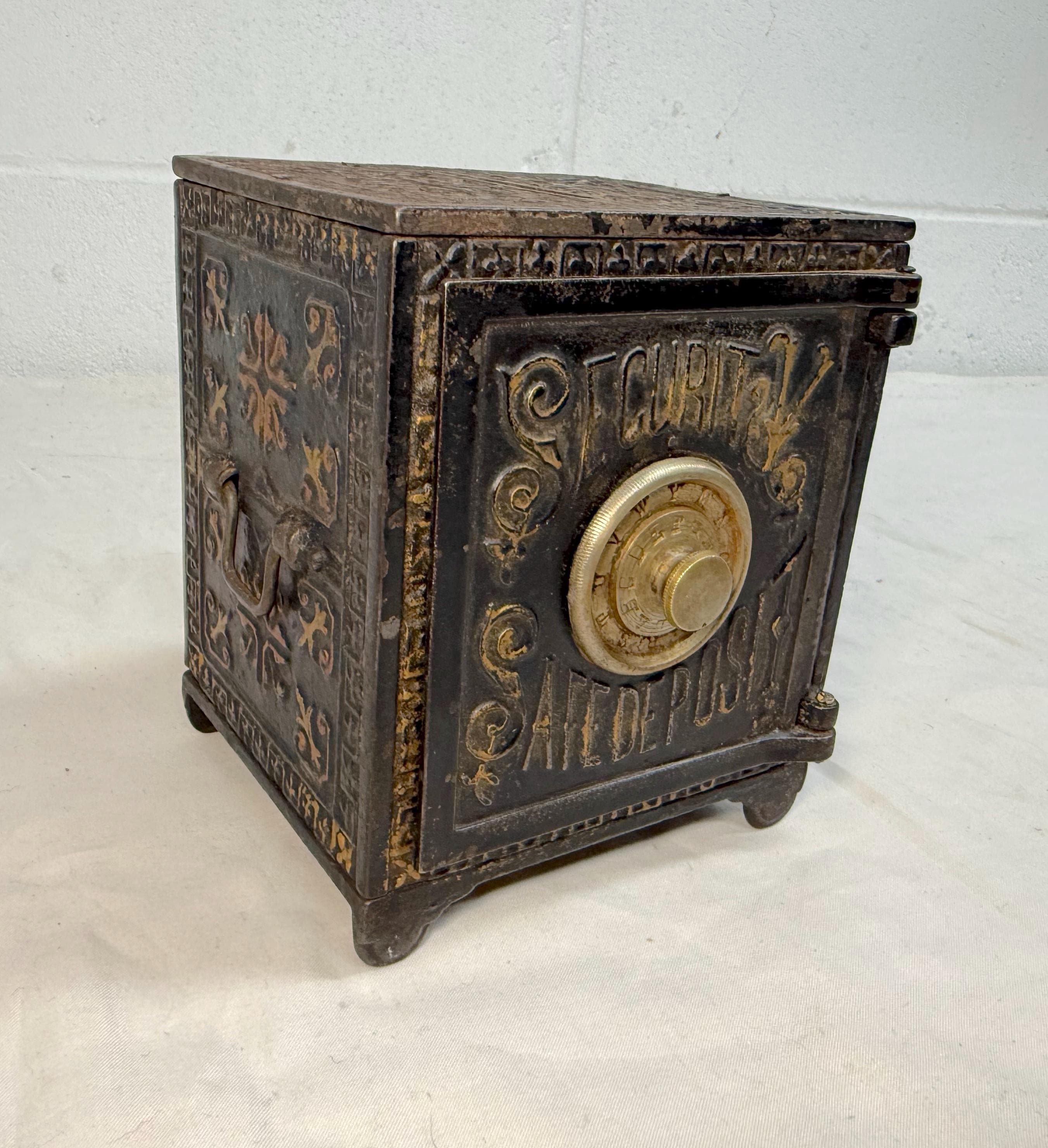 Vintage Metal Bank Deposit Safe Box - Etsy
