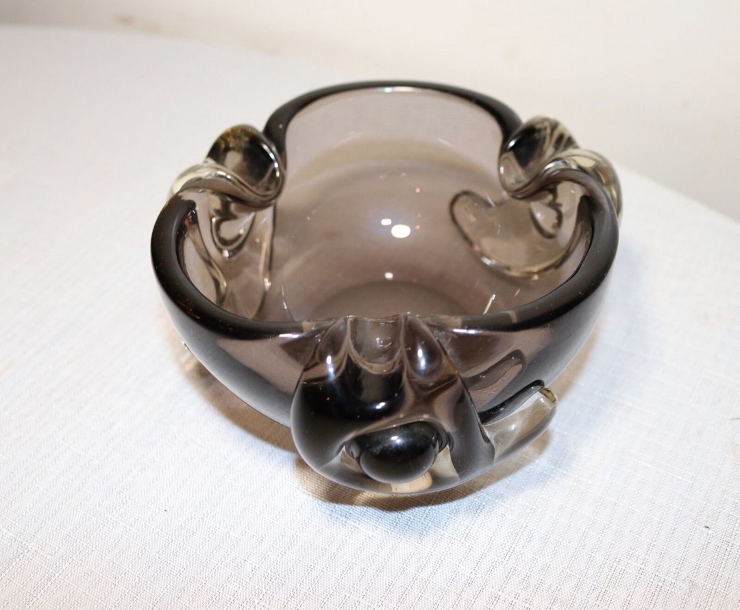 Vintage Arcopal Individual tart dishes Smokey glass dishes vintage