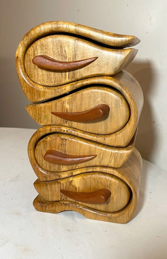 quality original handmade carved wood George Roge… - image 1