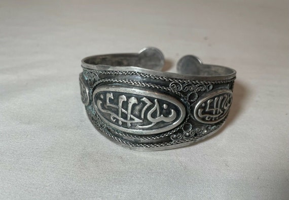 vintage ornate handmade Moroccan sterling silver … - image 3